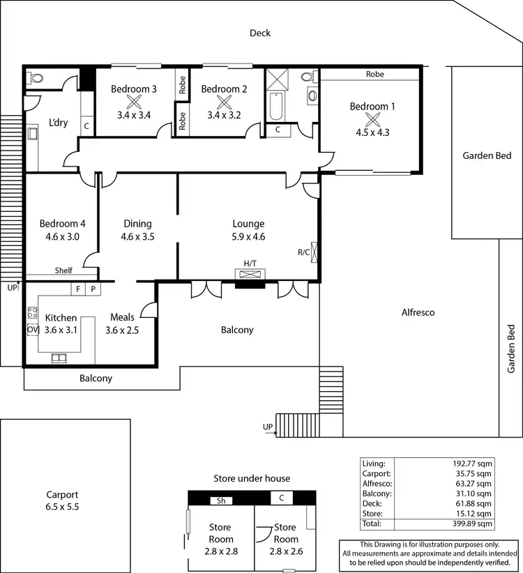Floorplan of Homely house listing, 10 Chitunga Road, Eden Hills SA 5050