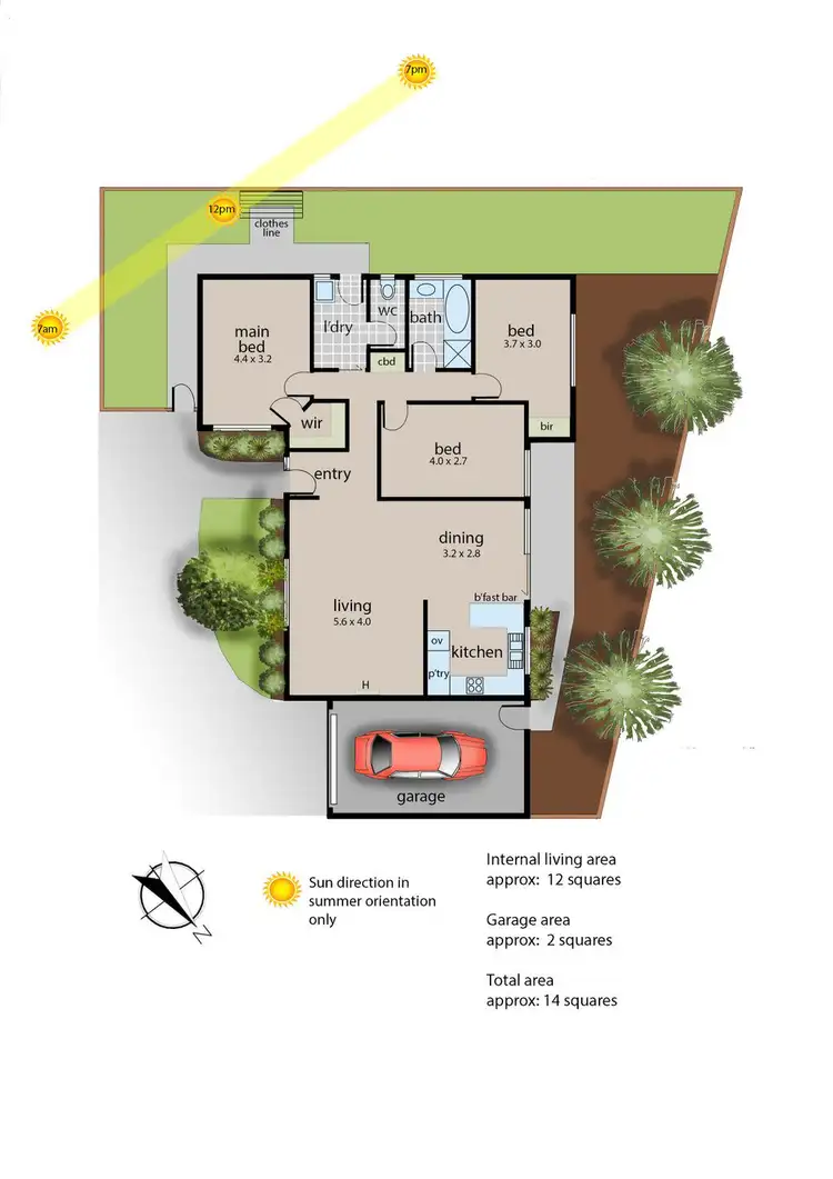 Floorplan of Homely unit listing, 3/10 Chatterley Court, Frankston VIC 3199