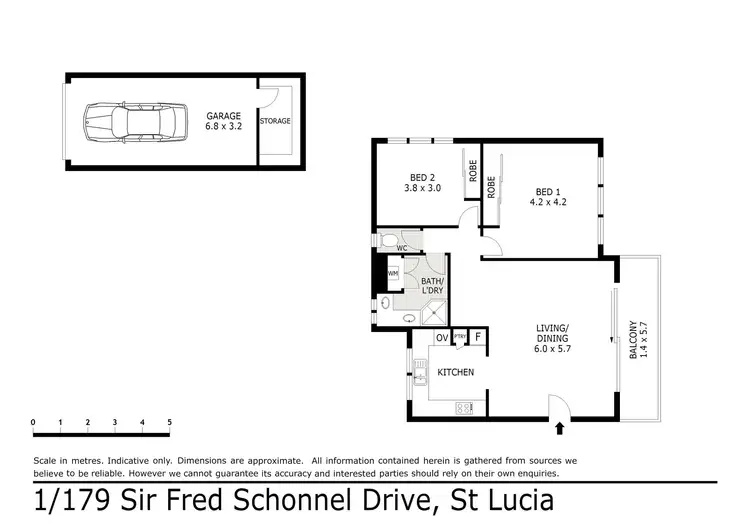 Floorplan of Homely unit listing, 1/179 Sir Fred Schonell Drive, St Lucia QLD 4067