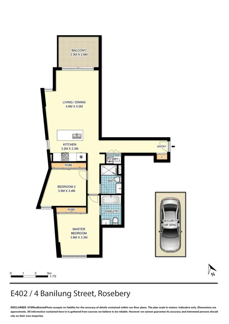 Floorplan of Homely apartment listing, 4/4 Banilung Street, Rosebery NSW 2018