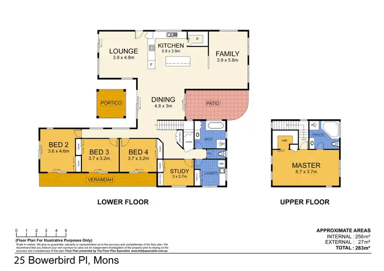 Floorplan of Homely house listing, 25 Bowerbird Place, Mons QLD 4556