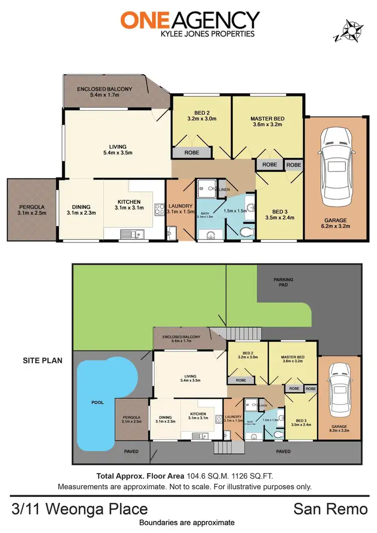 Floorplan of Homely semi-detached listing, 3/11 Weonga Place, San Remo NSW 2262