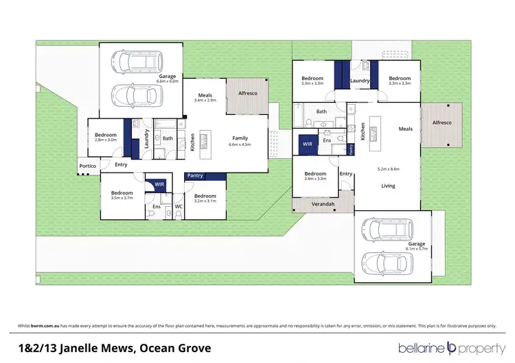 Floorplan of Homely townhouse listing, 1/13 Janelle Way, Ocean Grove VIC 3226