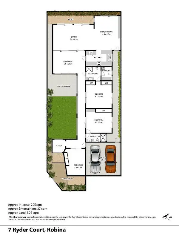Floorplan of Homely house listing, 7 Ryder Court, Robina QLD 4226