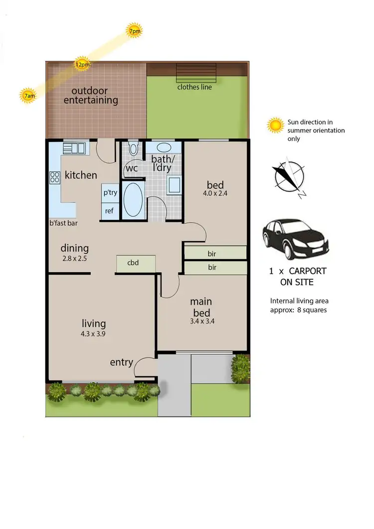 Floorplan of Homely unit listing, 11/8-12 Bainbridge Avenue, Seaford VIC 3198