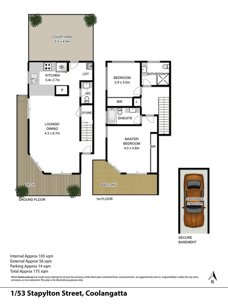 Floorplan of Homely unit listing, 1/53 Stapylton Street, Coolangatta QLD 4225