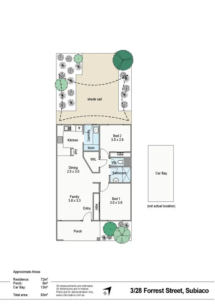 Floorplan of Homely apartment listing, 3/28 Forrest Street, Subiaco WA 6008