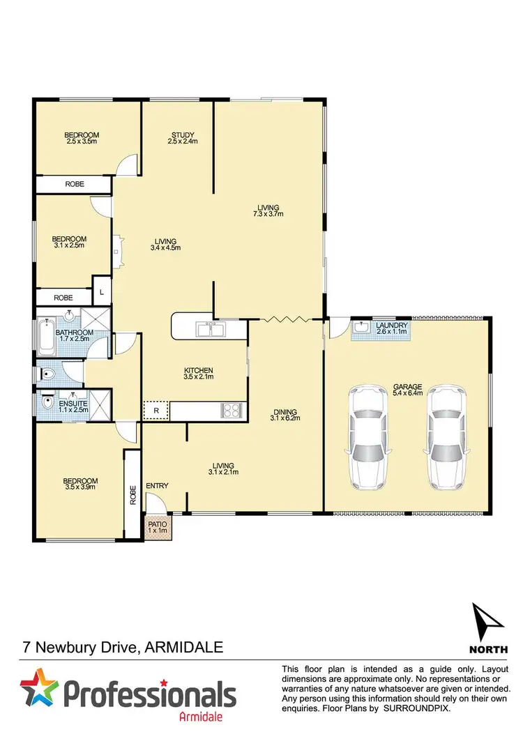 Floorplan of Homely house listing, 7 Newbury Drive, Armidale NSW 2350
