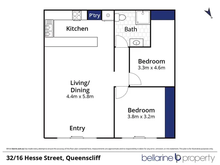 Floorplan of Homely apartment listing, 16/32 Hesse Street, Queenscliff VIC 3225