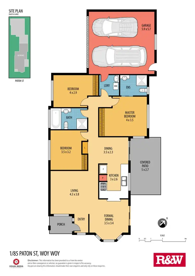 Floorplan of Homely villa listing, 1/85 Paton Street, Woy Woy NSW 2256