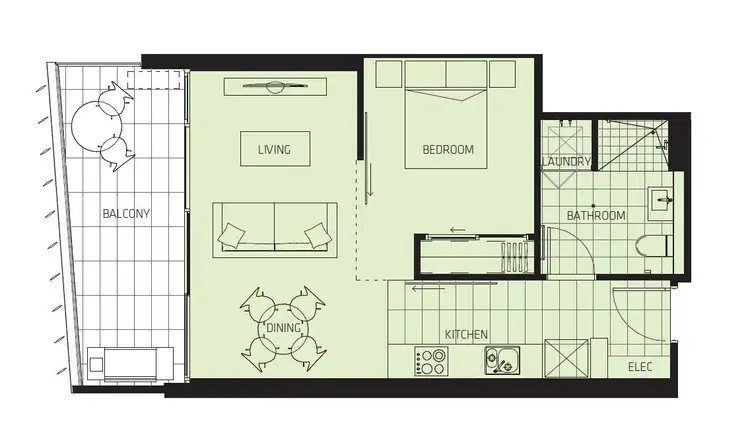 Floorplan of Homely apartment listing, 1009/815 Bourke Street, Docklands VIC 3008