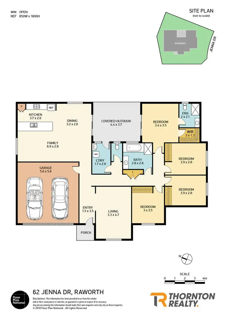 Floorplan of Homely house listing, 62 Jenna Drive, Raworth NSW 2321