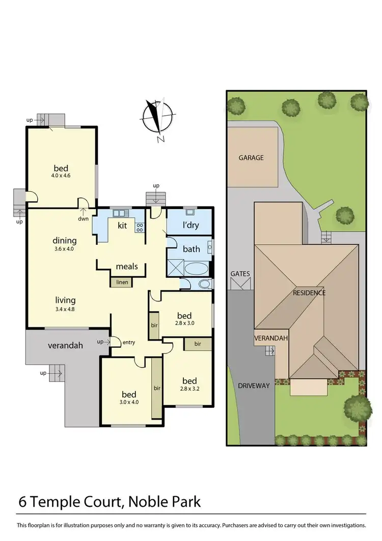 Floorplan of Homely house listing, 6 Temple Court, Noble Park VIC 3174