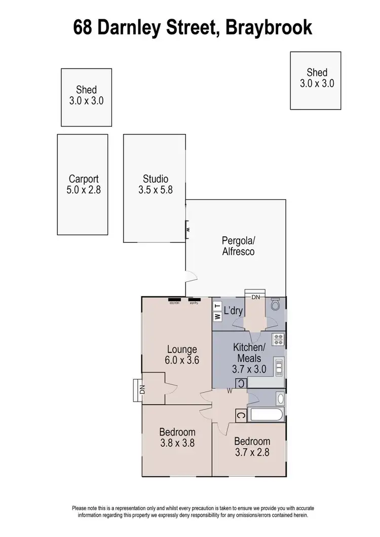 Floorplan of Homely house listing, 68 Darnley Street, Braybrook VIC 3019