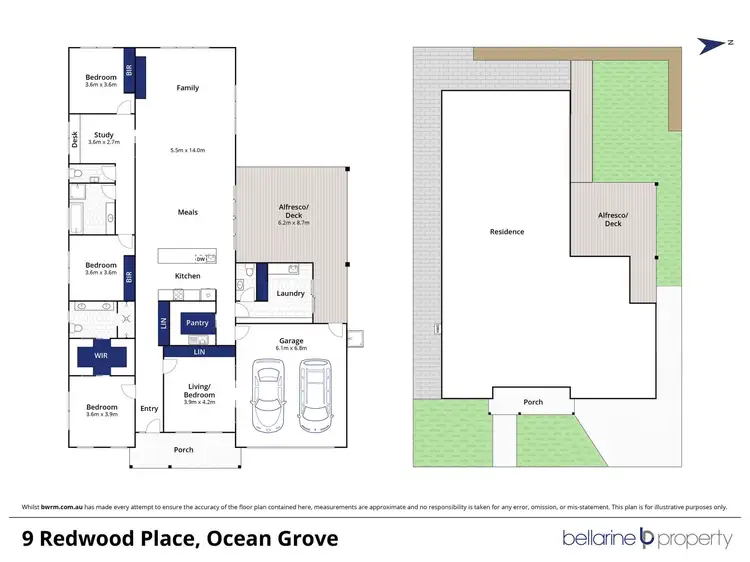 Floorplan of Homely house listing, 9 Redwood Place, Ocean Grove VIC 3226