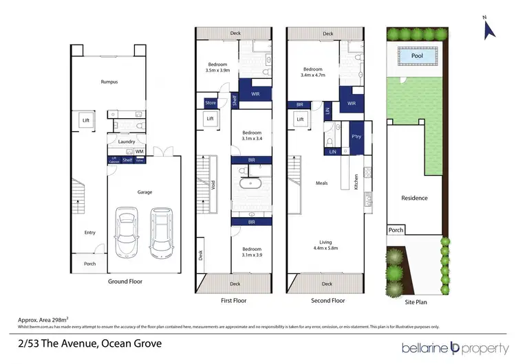 Floorplan of Homely townhouse listing, 2/53 The Avenue, Ocean Grove VIC 3226