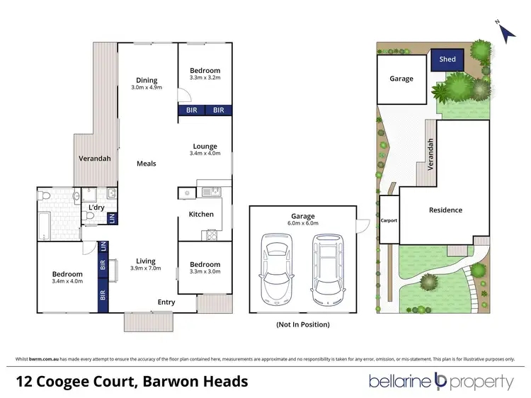 Floorplan of Homely house listing, 12 Coogee Court, Barwon Heads VIC 3227