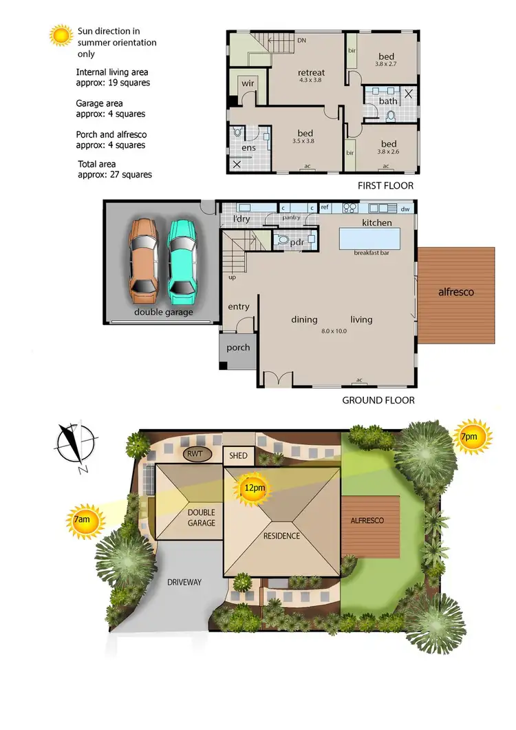 Floorplan of Homely townhouse listing, 3/8 Margaret Street, Langwarrin VIC 3910