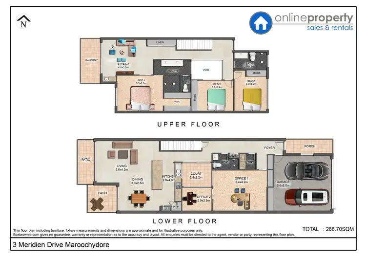 Floorplan of Homely house listing, 3 Meridien Drive, Maroochydore QLD 4558