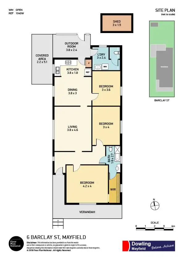 Floorplan of Homely house listing, 6 Barclay Street, Mayfield NSW 2304