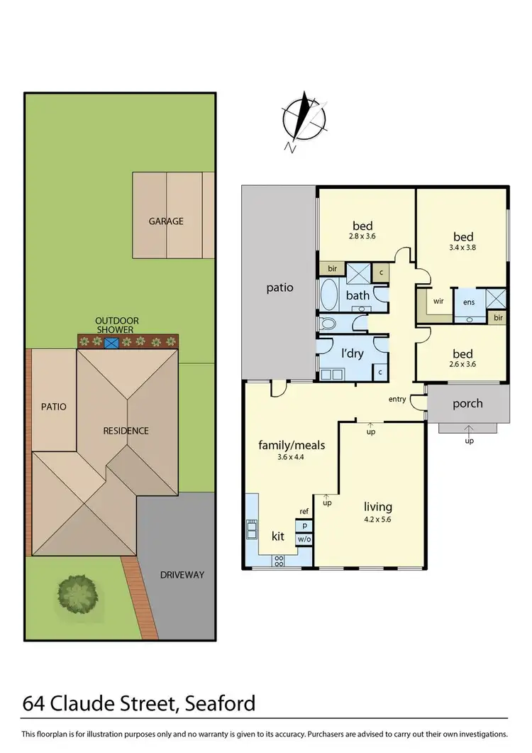 Floorplan of Homely house listing, 64 Claude St, Seaford VIC 3198