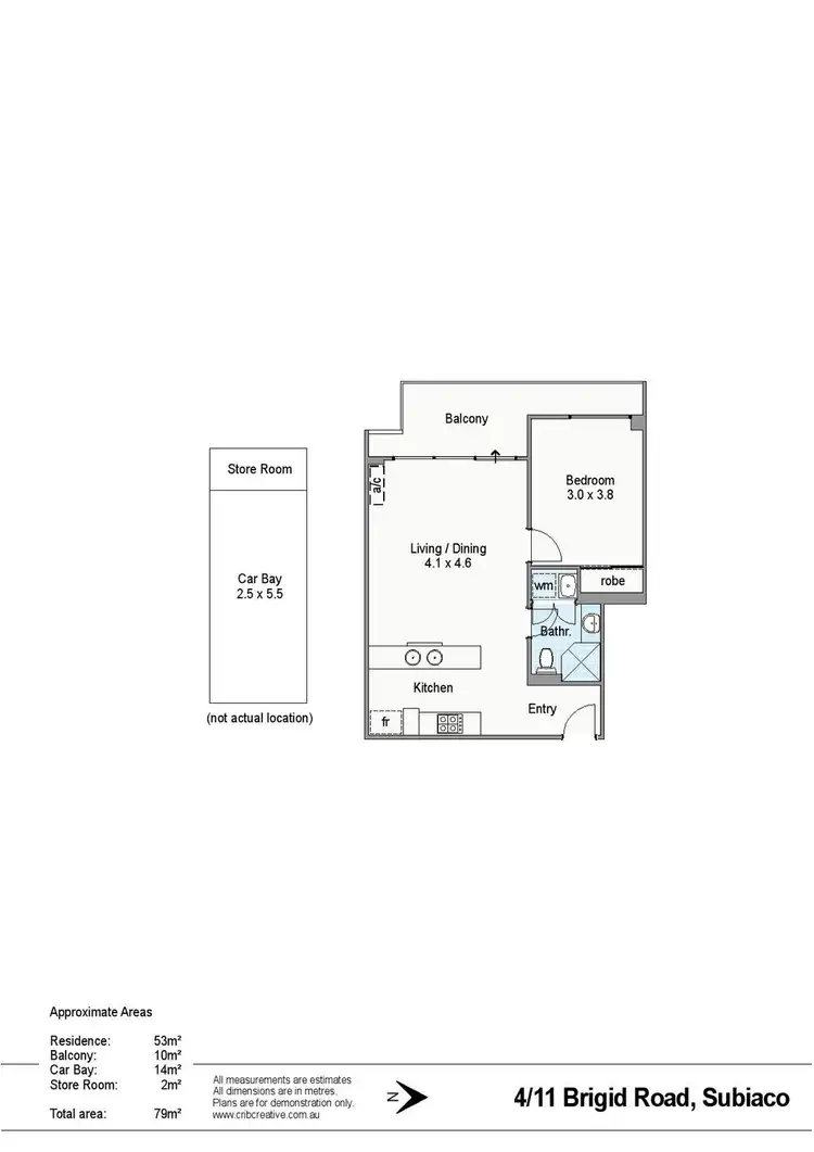 Floorplan of Homely apartment listing, 4/11 Brigid Road, Subiaco WA 6008