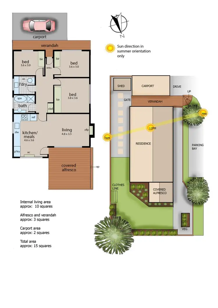 Floorplan of Homely unit listing, 1/196 North Road, Langwarrin VIC 3910