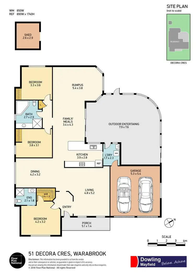 Floorplan of Homely house listing, 51 Decora Crescent, Warabrook NSW 2304
