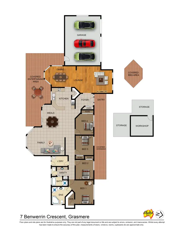Floorplan of Homely house listing, 7 Benwerrin Crescent, Grasmere NSW 2570