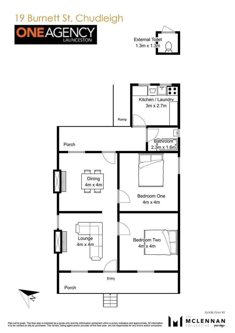 Floorplan of Homely rural property listing, 19 Burnett Street, Chudleigh TAS 7304