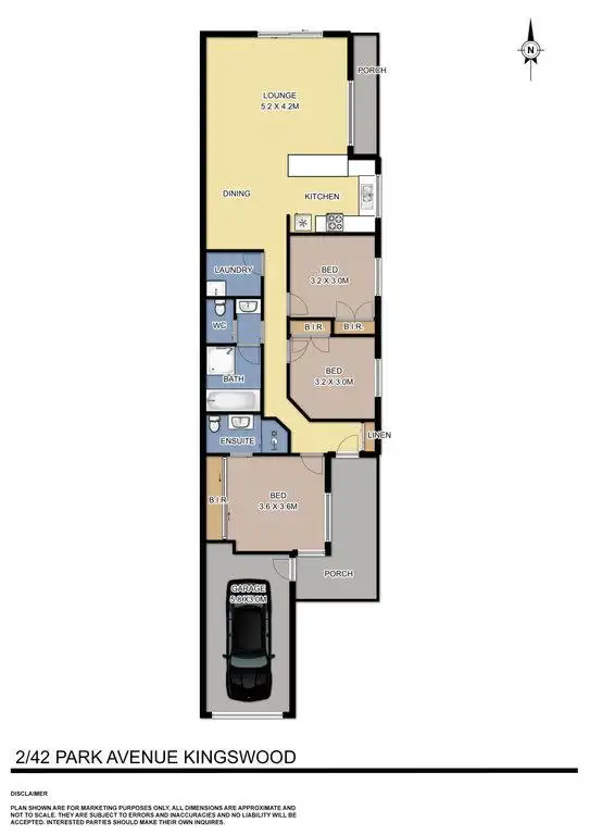 Floorplan of Homely semi-detached listing, 2/42 Park Avenue, Kingswood NSW 2747