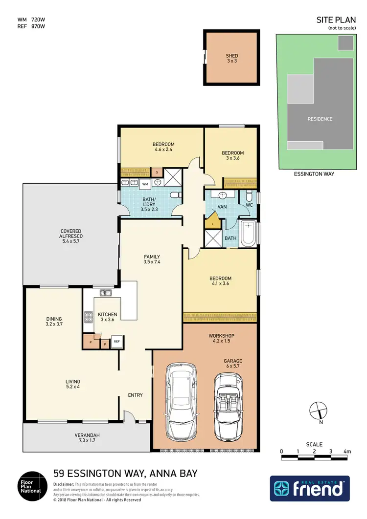 Floorplan of Homely house listing, 59 Essington Way, Anna Bay NSW 2316
