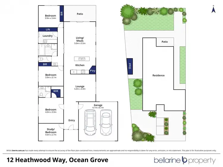 Floorplan of Homely house listing, 12 Heathwood Way, Ocean Grove VIC 3226