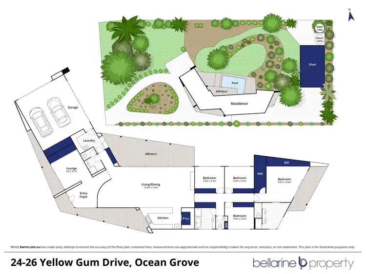 Floorplan of Homely house listing, 24-26 Yellow Gum Drive, Ocean Grove VIC 3226
