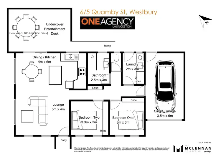 Floorplan of Homely unit listing, 6/5 Quamby Street, Westbury TAS 7303