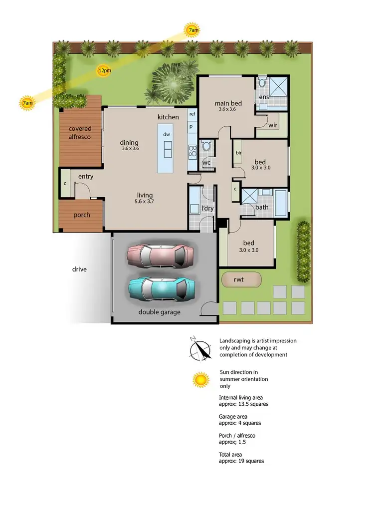 Floorplan of Homely unit listing, 3/34 Maria Drive, Langwarrin VIC 3910