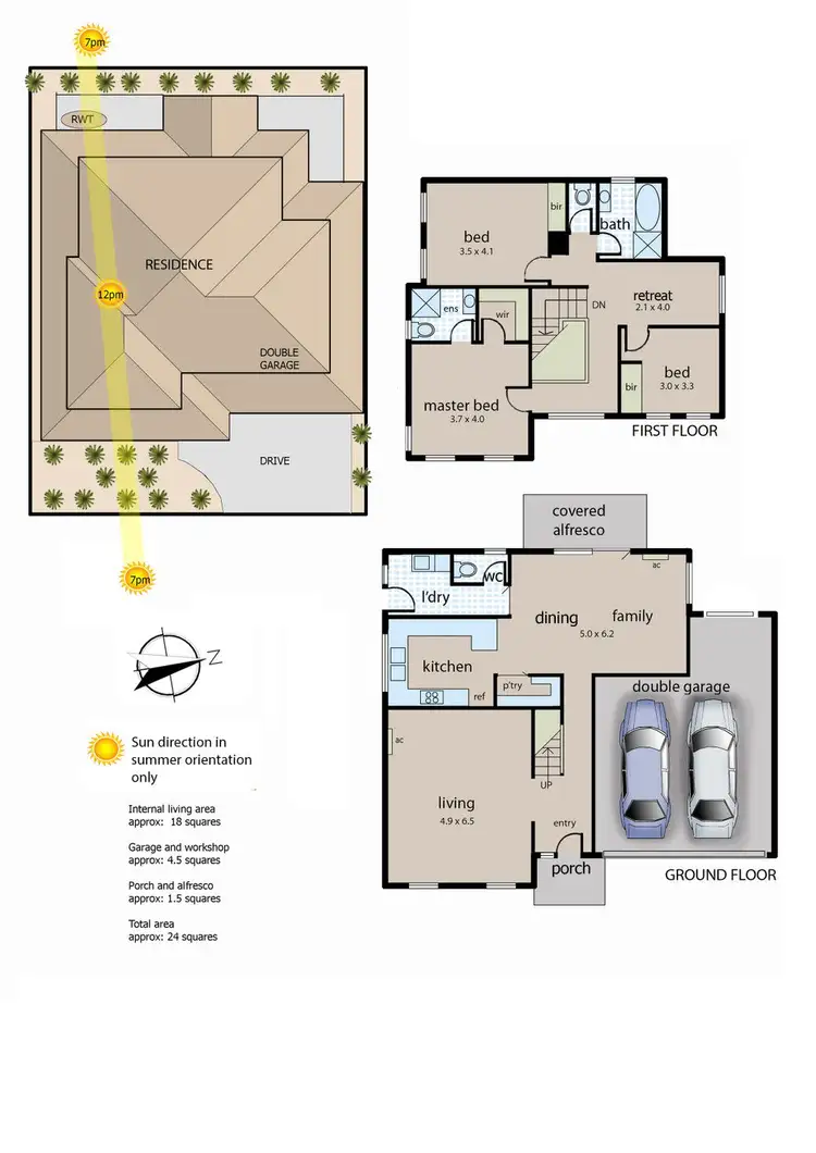 Floorplan of Homely townhouse listing, 77 Jarman Drive, Langwarrin VIC 3910