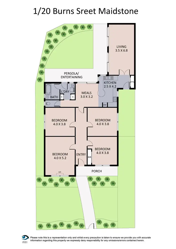 Floorplan of Homely house listing, 1/20 Burns Street, Maidstone VIC 3012