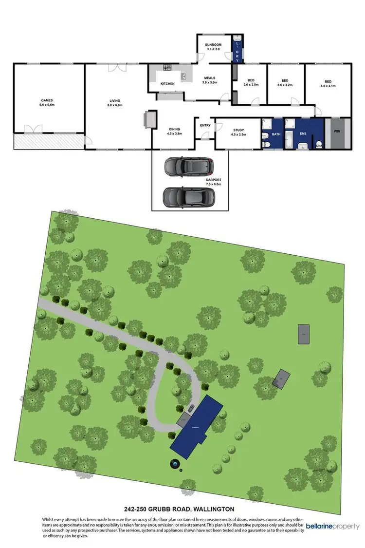 Floorplan of Homely rural property listing, 242-250 Grubb Road, Ocean Grove VIC 3226