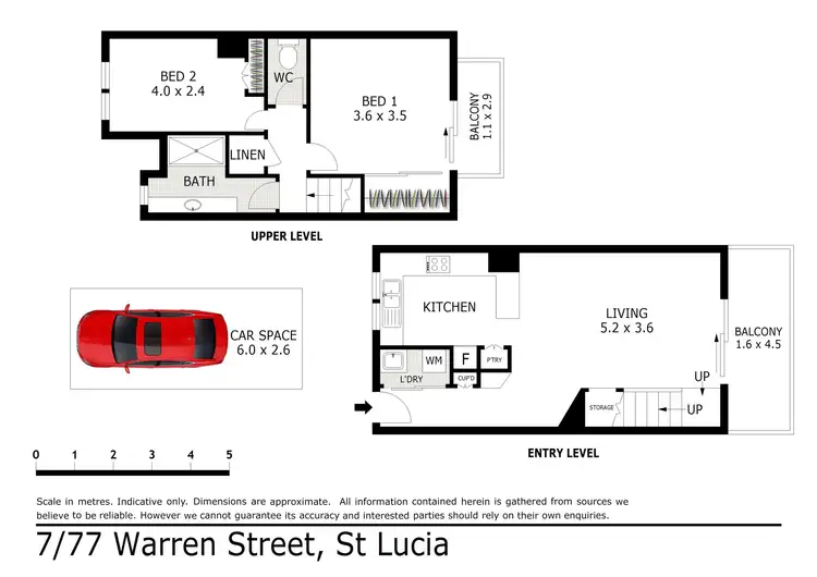 Floorplan of Homely townhouse listing, 7/77 Warren Street, St Lucia QLD 4067