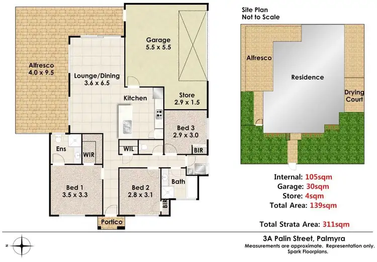 Floorplan of Homely house listing, 3a Palin Street, Palmyra WA 6157