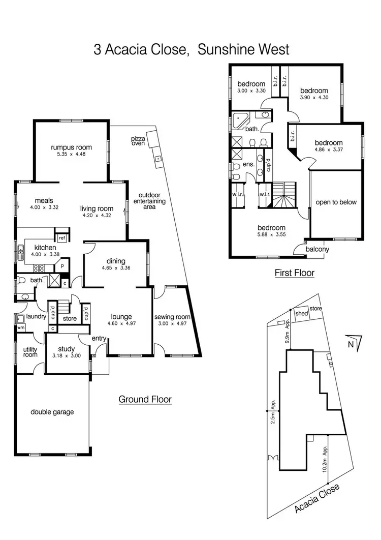 Floorplan of Homely house listing, 3 Acacia Close, Sunshine West VIC 3020
