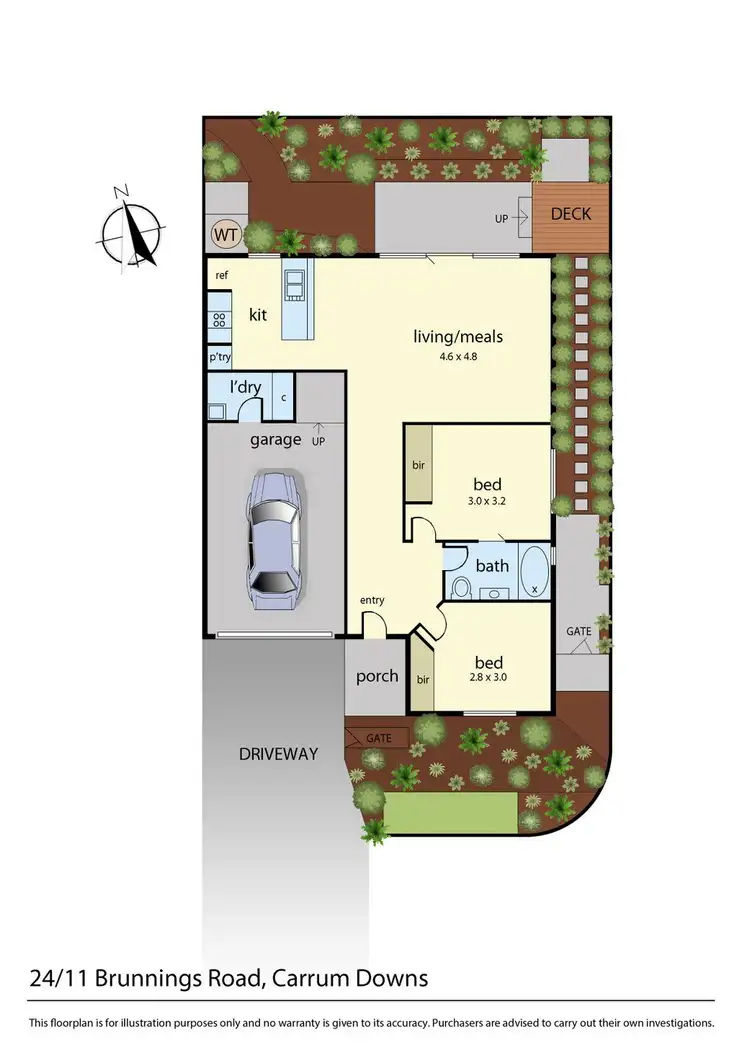 Floorplan of Homely unit listing, 24/11 Brunnings Rd, Carrum Downs VIC 3201
