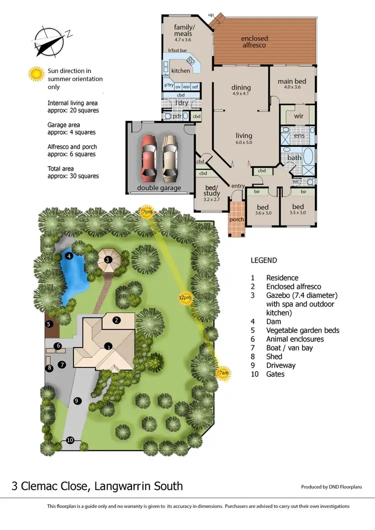 Floorplan of Homely rural property listing, 3 Clemac Close, Langwarrin South VIC 3911