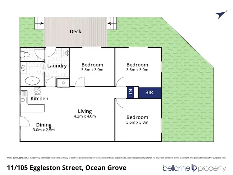 Floorplan of Homely unit listing, 11/105 Eggleston St, Ocean Grove VIC 3226