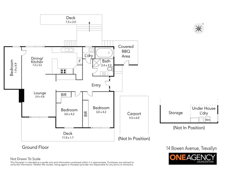 Floorplan of Homely house listing, 14 Bowen Avenue, Trevallyn TAS 7250
