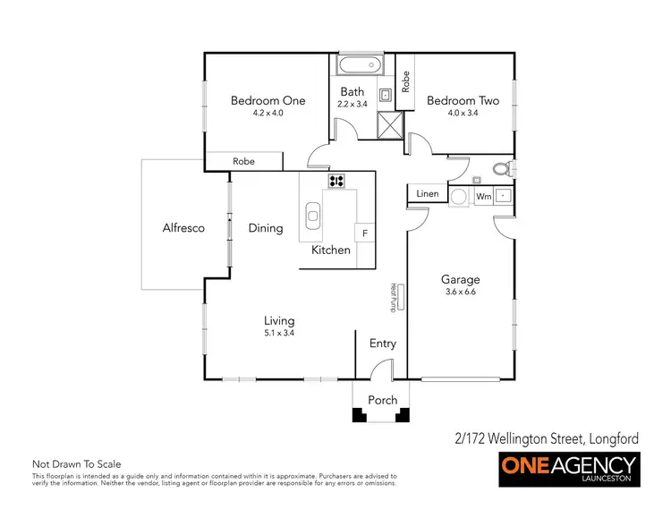 Floorplan of Homely unit listing, 2/172 Wellington Street, Longford TAS 7301