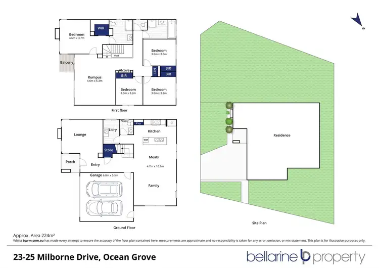 Floorplan of Homely house listing, 23-25 Milborne Drive, Ocean Grove VIC 3226
