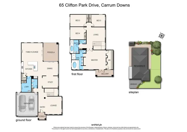 Floorplan of Homely house listing, 65 Clifton Park Dve, Carrum Downs VIC 3201