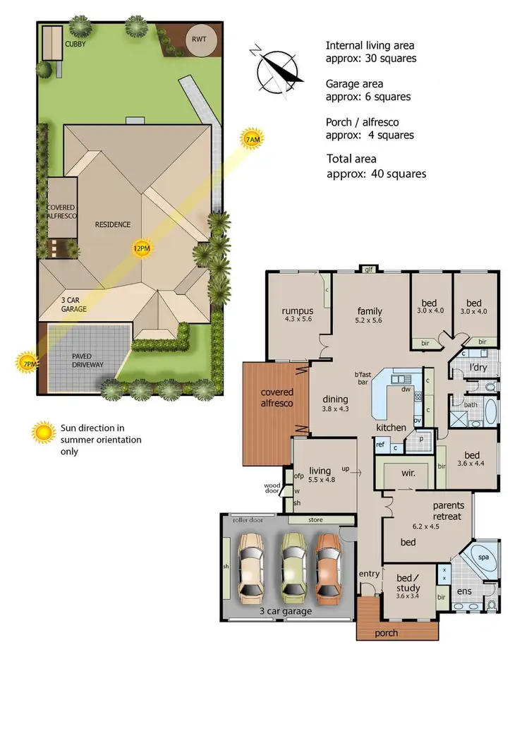 Floorplan of Homely house listing, 5 Bushy Court, Langwarrin VIC 3910